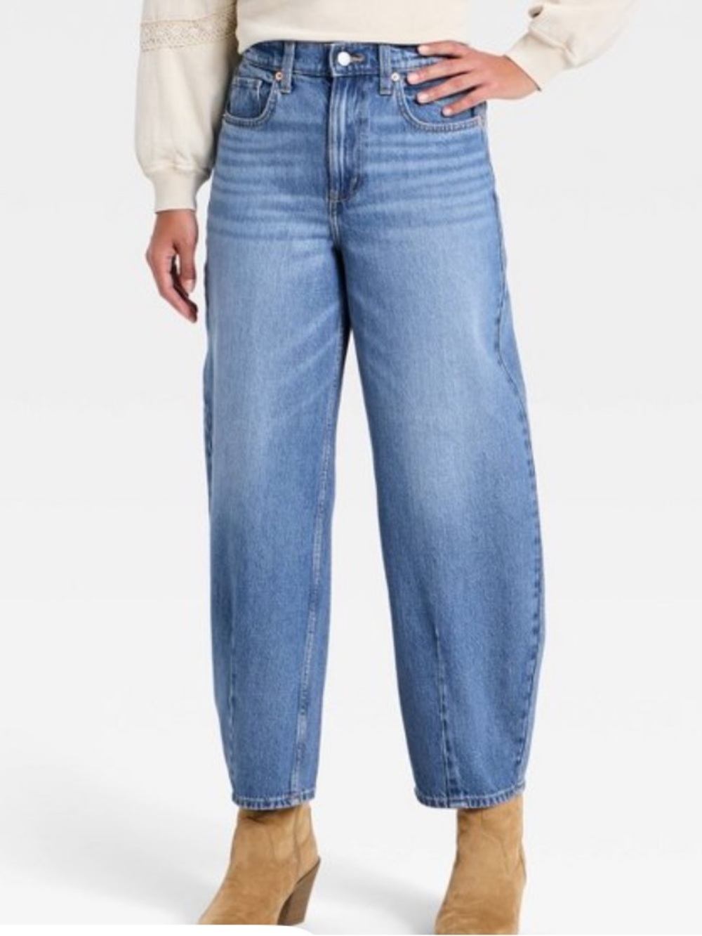 Universal Thread high rise denim barrel jeans size 12 - Picture 2 of 5